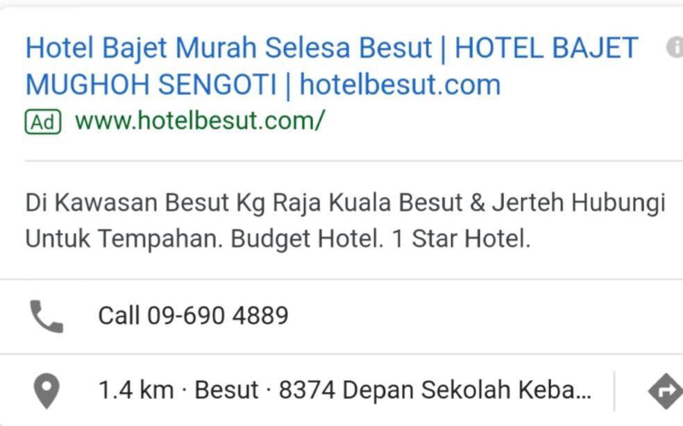 Hotel Bajet Muroh Sengoti Jertih Bagian luar foto